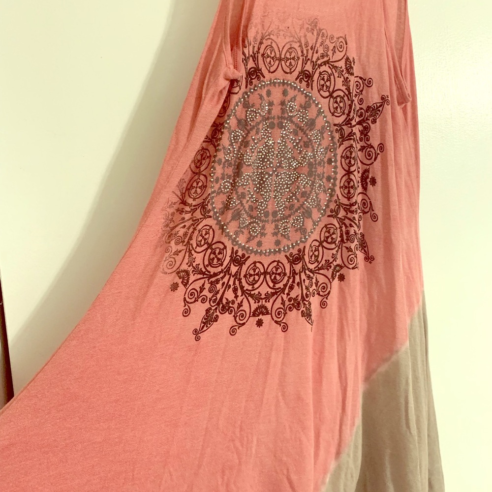 Pink and brown tunic